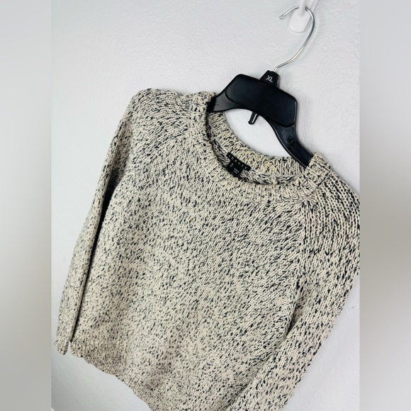 Theory Innis C Loryshare Marbled Knit Sweater in Ivory Ice/Charcoal - Picture 4 of 9